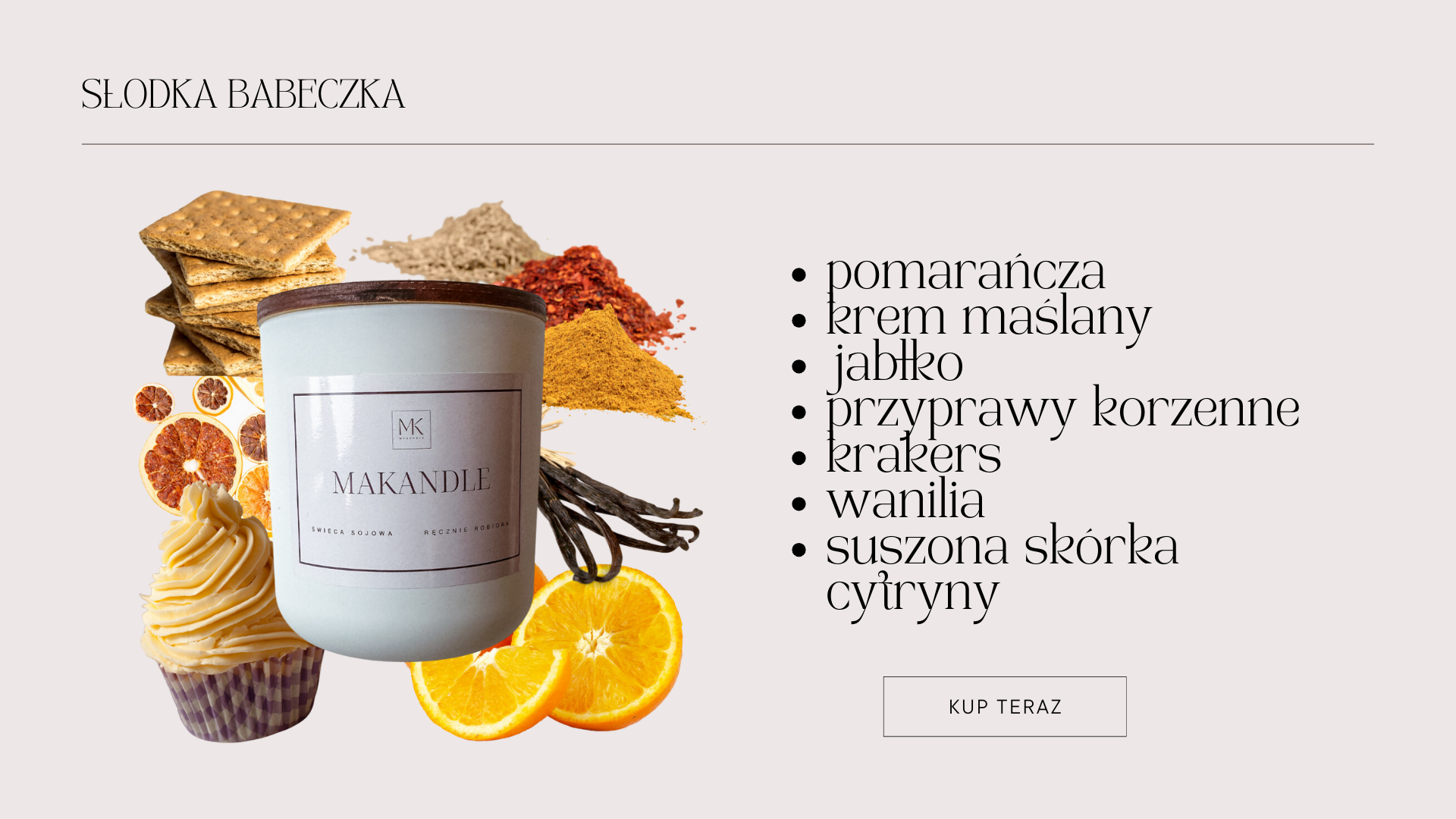 baner na stronę informujący o promocji i gratisie przy zakupie świec sojowych